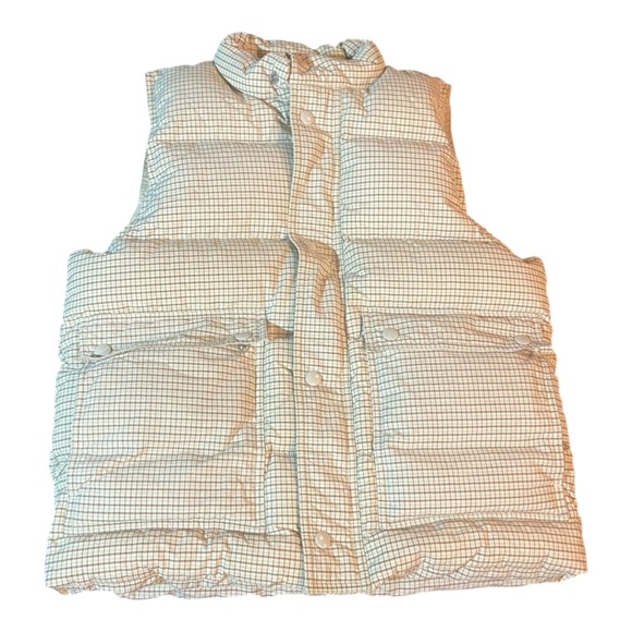 Moussy Down Filled Puffer Vest Gingham Check Plaid Windowpane Sz S - Picture 4 of 7